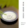Estilo Dinastia Tang e Song Flor de Íris Vermelha e Roxa Pintada à Mão Suporte para Bule de Cerâmica Antiga para Uso Doméstico Acessórios para Cerimônia do Chá Bandeja de Chá Suporte para Bule