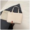 Bolso de Tote Trendy Estilo Coreano para Mujer 2026 Nueva Moda Versátil Gran Capacidad Bolso de Hombro Simple Casual para Viaje Bolso de Mujer