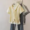 Camiseta estilosa de talla grande tipo dos piezas para mujer, nuevo estilo primavera/verano, corte holgado, adelgazante, oculta imperfecciones corporales, top versátil