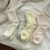 Calcetines Lindos para Mujer en Otoño e Invierno Espesados de Color Puro Cálidos Peludos de Media Pantorrilla Forrados de Felpa Calcetines de Piso para Dormir Medias para Mujer