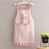 Moda Estilo Coreano Nuevo Algodón Cocina Delantal de Cocina Lindo Resistente al Desgaste Trabajo Catering Especial Mono Manga Larga