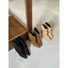 Botines de Tacón de Aguja Puntiagudos Estilo Coreano Estacional First Encounter para Mujer, Botines Elegantes de Tacón Alto Otoño/Invierno, Botas de Gamuza para Pierna Ancha Adelgazantes