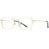 Gafas de Metal Doradas 2024 Montura Cuadrada Elegante y Atractiva Gafas Metálicas para Miopía para Mujeres Gafas Planas Anti-Luz Azul para Hombres