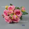 5 cabeças Phillip persa rosa atacado simulação flor de seda rosa decoração de mesa simulação flor casamento noiva segurando flores