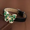 Pulsera Dinámica de Mariposa Tridimensional Incrustada con Circonita, Correa de Muñeca para Mujer de Cobre Puro Moderna y Versátil, Exclusivamente para Ventas Transfronterizas