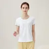 Camiseta de Manga Corta para Mujer Lyocell Tencel Cuello Redondo Primavera y Verano Ropa Interior Talla Grande Adelgazante Fresca Antibacteriana Camiseta Base