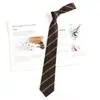 Patrón jk Chica Día Perezoso-libre Marrón Retro Marrón Raya de Corbata dk Uniforme de Soltero Masculino Corbata Estilo Preppy