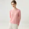 Terciopelo~Herbalife 75% Cachemir + 25% Seda de Morera Tejido Suéter Hueco Holgado Moda Top