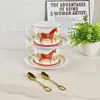 Vendas Diretas Transfronteiriças de Xícaras e Pires de Café de Luxo Exquisitos Cavalo Vermelho e Cavalo Amarelo da Aijia, Xícaras de Cerâmica, Lembrancinhas de Casamento, Presentes
