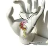 Collar con Colgante Anillo de Material Importado de Vidrio Zibo Collar de Medusa Luna Anillo Liso Regalo de San Valentín de Vidrio