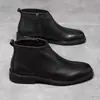 Dropshipping transfronterizo: Zapatos de cuero y algodón estilo británico, zapatos de cuero de vestir, zapatos de hombre retro y modernos, zapatos casuales cálidos, cómodos y versátiles