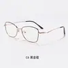 Nuevas gafas anti luz azul, venta al por mayor transfronteriza, gafas transparentes para mujer, estilo retro poligonal versátil, monturas metálicas para hombre, aspecto moderno y natural