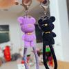 Regalos Creativos Cuerda de Cuero de Silicona Llavero con Cierre de Langosta Colgante para Bolso Cuerda Trenzada Llavero de Oso Regalos de Promoción Local