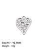 Venta Directa de Fábrica Gexiang Transfronterizo Simple Popular 18K Oro Real Galvanizado Patrón Corazón Acero Inoxidable Colgante