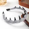 Faixa de Cabelo Nova Estilo Alta com Dentes, Antiderrapante, Espessada, Felpuda, Envolvida em Tecido, Cor Sólida, Acessório de Cabelo para Lavar o Rosto