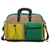 Bolsa de pañales tipo momia Color Block Dopamina Multibolsillo Gran Capacidad Portátil de Hombro Bolsa para Parto de Madre y Bebé Bolsa de Almacenamiento para Viajes Cortos