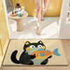 Dajiang Baño Hogar Inodoro Antideslizante Alfombrilla para Pies Alfombrilla Absorbente de Agua Alfombrilla para Piso Estilo Nórdico Alfombrilla de Secado Rápido para Entrada de Baño