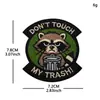 Bolsa Tática Fofa com Bordado de Guaxinim Acessórios Patch Animal Guaxinim Desenho Animado Selo para Bolsa e Roupas
