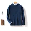 Suéter Masculino de Lã 100% Malha Grossa Pesada Outono e Inverno Design Retrô Versátil Jaqueta Masculina de Tricô Grosso