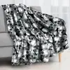 Manta Pequeña de Franela con Estampado Digital para Halloween, Cómoda, Suave y Cálida, Terciopelo Doble Cara, Manta para Aire Acondicionado, Manta de Sofá