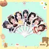 Duas vezes Kim Dahyun e Zhou Ziyu 30% de desconto Leque Dobrável Mercadoria de Apoio para Shows TikTok Mesmo Estilo