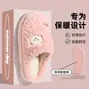 Pantuflas de algodón para hombre para otoño e invierno, de dibujos animados para uso interior en casa, pantuflas cálidas de suela gruesa para mujer, zapatos de algodón esponjosos antideslizantes al por mayor