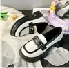 Novos Mocassins Mary Jane 2025 para Mulheres, Sapatos Casuais para Estudantes, Sapatos Pretos para Mulheres, Pequenos Sapatos de Couro com Solado Grosso Estilo Britânico