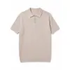 Ropa de Hombre Jiezhan Estilo Old Money Polo de Punto Manga Corta 26 Verano Nuevo Retro Americano Textura Ligera Cuello Camiseta