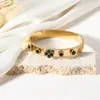 Pulsera Kaleidoscopio Flor de Cuatro Hojas Vanjia Moda Europea y Americana Transfronteriza Acero Inoxidable Pulido Alto Brillo No Se Desvanece