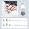 J81-120 uñas de los pies color sólido diamante de imitación para chicas calientes elegantes nacarado usando láminas de uñas láminas de uñas postizas terminadas al por mayor