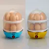 Venta al por mayor de fábrica para el hogar, vaporera de huevos de doble capa, apagado automático, cocedor de huevos, mini artefacto de desayuno multifuncional de acero inoxidable