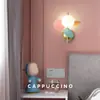 Lámpara de Pared para Mesita de Noche Macaron Nórdico Minimalista Dormitorio Pasillo Habitación Infantil Decoración Habitación Minimalista Lámparas de Celebridad de Internet para el Hogar