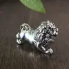 Branco Cobre Velho Leão Verde Chá Pet Relief Presente Coleção Decoração Home Office Desktop Retro Chinês Pequenos Ornamentos
