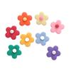 Accesorios de resina para manualidades con flores esmeriladas, flores redondeadas de cinco pétalos, accesorios para el cabello para niños, calcetines, material para manualidades.