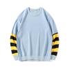 Sudadera de marca Tide con cuello redondo, rayas, hombros caídos, impresión personalizada DIY, Ropa para Fiesta de Bienvenida, Ropa de Clase, Ropa de Trabajo, logo bordado