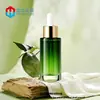 Frasco conta-gotas transparente de 30ml em estoque, frasco conta-gotas de vidro líquido original para óleo essencial, frasco conta-gotas redondo reto
