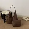 Bolso Tote de Piel Suave Estilo Coreano Sensación Holgada para Mujer 2026 Nuevo Estilo Gran Capacidad para Viajes Diarios Bolso Madre-Hijo Versátil de un Solo Hombro para Debajo del Brazo