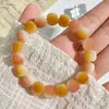 [Barato] Pulsera Natural de Raíz de Bodhi para Mujer Círculo Único Flor Flotante Envuelto Alrededor del Dedo Semilla de Bodhi Suave Pulsera de Rosario