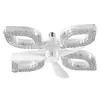 Luz de ventilador de cristal LED para uso doméstico em sala de estar e quarto, luz de ventilador de teto, direto da fábrica, soquete de rosca E27, lustre de ventilador em formato floral