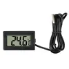 Mini Termômetro Digital LCD Conveniente Sensor Higrômetro Medidor Display de Monitoramento para Geladeira Aquário Detector de Umidade