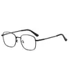 Novo Estilo Simples Liso Liso Óculos Armação de Óculos de Metal Retrô Feminina Tendência da Moda Masculina Armação para Óculos de Miopia Comércio Exterior
