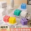 Vela perfumada cúbica en forma de corazón en colores macarrón, vela aromática sin humo, diseño único, artículo de regalo, accesorio de decoración para el hogar