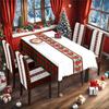Fábrica de Navidad Tela al por mayor Decoración de mesa Festivo Nuevo Mantel y Funda de Silla Estampados de Copos de Nieve
