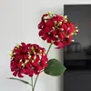 Hortensia Artificial Ángel de 2 Cabezas para Boda, Hotel, Decoración del Hogar, Paisajismo, Arreglo Floral, Arreglo de Flores de Hortensia Artificial