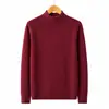 Suéter de Punto de Cuello Alto de Manga Larga Cálido para Mujer, Estilo Nuevo de Otoño e Invierno, Color Sólido