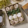 Bolas de terciopelo navideñas transfronterizas 6CM-12 piezas bolas envueltas en tela adornos navideños colgantes para decoración de escena navideña