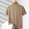 Camisa Polo de Seda Helada de Alta Gama para Hombre, Camiseta Delgada de Manga Corta con Cuello de Solapa de Secado Rápido para Verano, Estilo Japonés y Coreano, Fabricante de Amazon Shopee