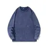 Camiseta Masculina 260g Algodão Puro Estilo High Street Ombro Caído Caimento Solto Outono Nova Básica Manga Longa Liquidação