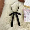 Pudding Bear Accesorios de Uniforme JK Cosa Pequeña Cian Rojo Vino Negro Color Sólido Corbata de Lazo JK Cuerda de Lazo