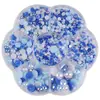 Conjunto de Caixa de Flores de Ameixa Pérola Artificial Semicírculo Ab Colorido Patch para Unha de Base Plana Cor Mista Acessórios de Joia Capa de Celular DIY